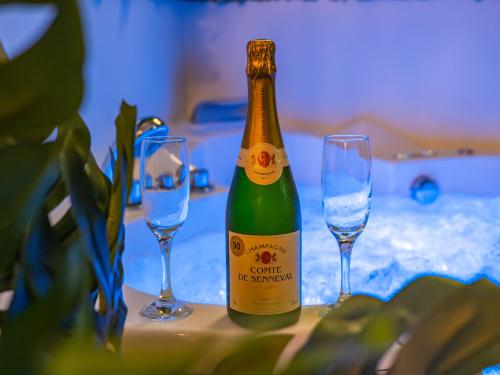Sault Tropical - Ideal couple - Balneo Led - Vue parc & montagne - Wifi - Stationnement gratuit - 5m in Sault (Provence-Alpes-Cote d'Azur)