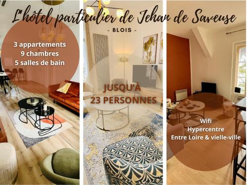Inédit : appartements grandes capacités sur les quais de Blois - 23 pers