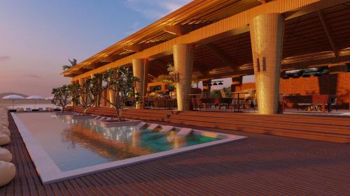 Swimming pool, Mad Monkey Kampot in Stueng Saen