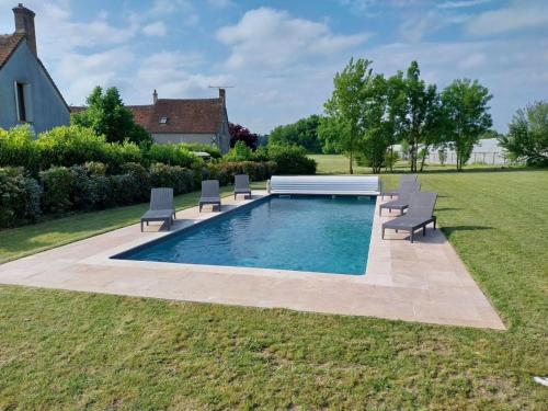 Maison moderne avec piscine sécurisée à La Vernelle - FR-1-591-721 gîte à louer Launay
