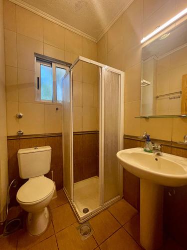 Koupelna, 4-Bedroom chalet for Ski and Summer in Kfardebian