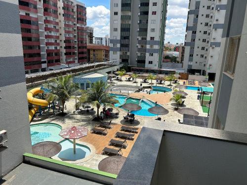 Balcony/terrace, Apartamentos Aquarius Flat in Caldas Novas