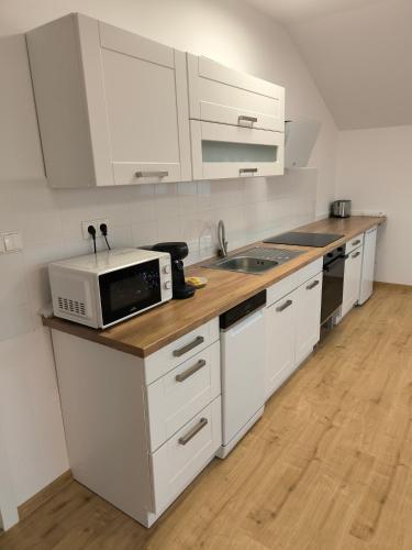 Konyha, Apartmány a sauna Čtyři sezóny ve Stráži (Apartmany a sauna Ctyri sezony ve Strazi) in Perstejn