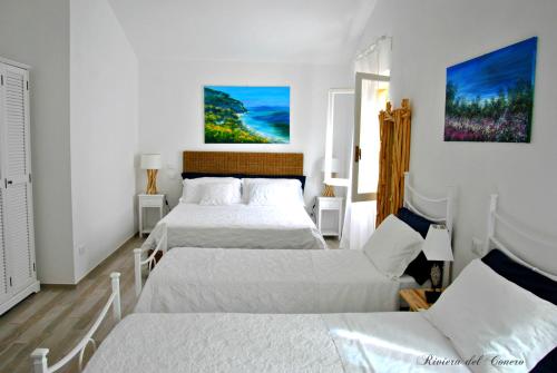 1 queen bed, 2 twin beds