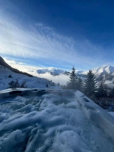 Nouveau chalet d'architecte Le Lauzaret sauna et jacuzzi Villard-Reculas