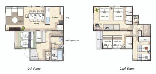 Nagoya15min 6 beds Free Parking 3BR 13guests 100sqm