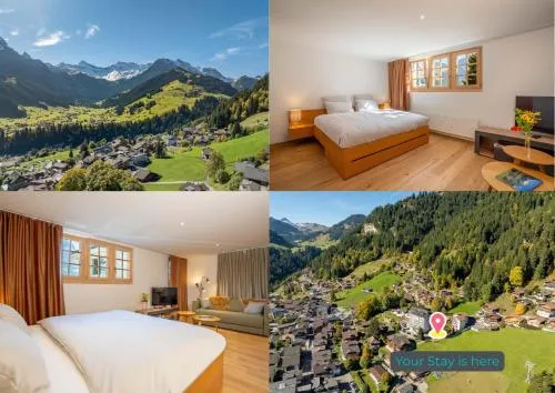 Mountain View Studio Adelboden Next to Gondola & Spa in Adelboden, Schweiz
