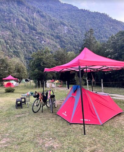 Camping camino a la junta