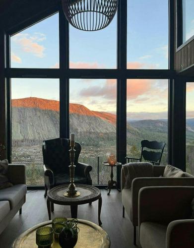 Viesnīcas āriene, Cabin With Ski Inout And View Of Løefjell in Brokke