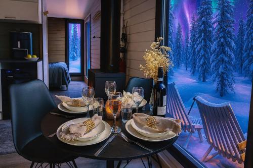 Aussicht, Lapelland Village - Riverside Village with a Nature View, Fireplace, Sauna, Kitchen (Lapland Landscape Cabin with Nature View, Sauna, Fireplace & Kitchen, Yllas, Akaslompolo, Riverside ) in Akaslompolo