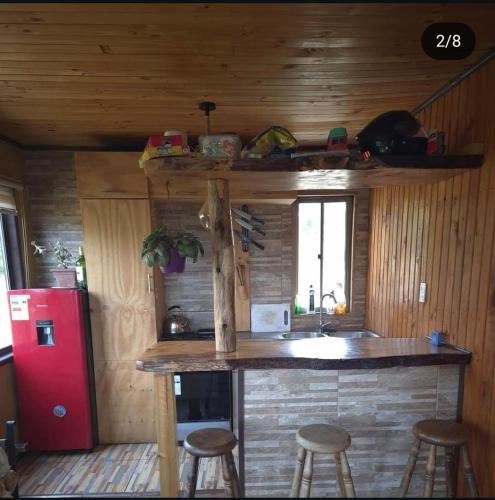 virtuve, Cabaña con tinaja en mirador (Cabana con tinaja en mirador) in Marchihue