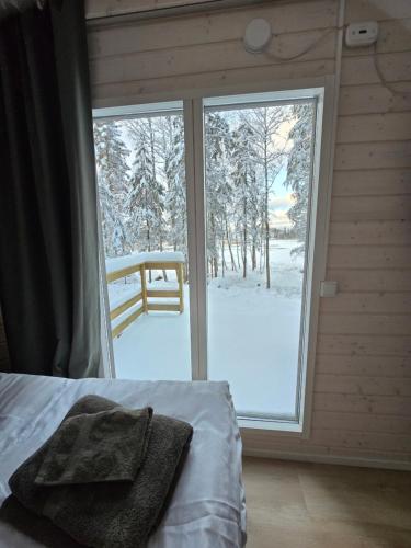 Stuga med strandbastu