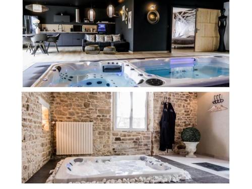 Au domaine des anges, 3 gîtes luxueux avec Jacuzzi privatif, sauna, mini-piscine, piscine extérieure chauffée en saison - Guipry