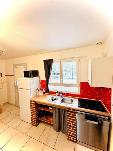 virtuve, Coté Baie-Plage à 15min-Dog friendly-Parking clos (Cote Baie-Plage a 15min-Dog friendly-Parking clos) in Villers-sur-Authie
