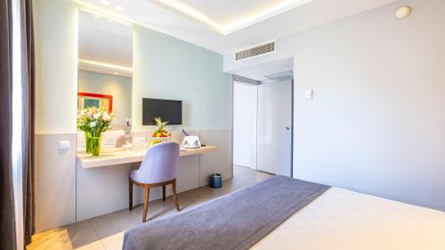 Chambre, familiale, salle de bain partagée