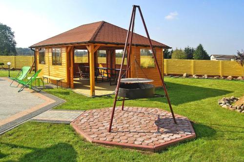 Dārzs, Comfortable holiday home with summer pool  sauna in Šečemina