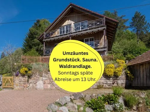 Holzhaus Enzklösterle am Wald: Sauna | eingezäunt in Gompelscheuer, Deutschland