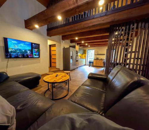 Közös társalgó / TV, Chalet Zlatý Potok, Orlické hory (Chalet Zlaty Potok, Orlicke hory) in Bystré (Hradec Králové-i kerület)