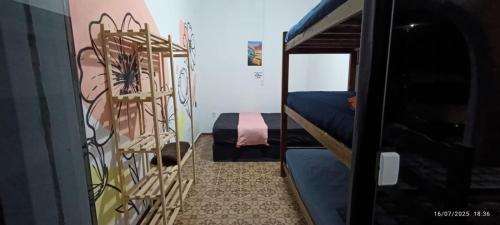 1 double bed, 1 twin bed, 1 bunk bed