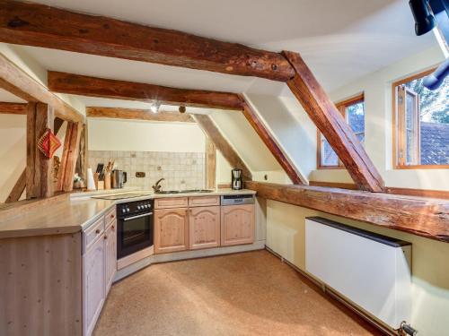 köök, Spacious Apartment with Garden in Langlingen