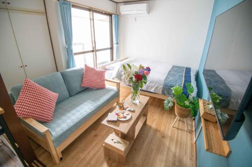 浅草まねき庵 25年フルリノベ 完全貸切 浅草駅徒歩15分 2ベッドルーム 6人 38平米 中長期滞在大歓迎