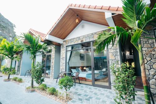 寧平 Trang An Riverbank Homestay 酒店 餐厅