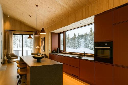 Viesnīcas āriene, Architect Designed Mountain Cabin At Kvitfjell in Fåvang