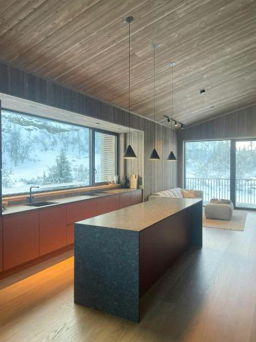 Viesnīcas āriene, Architect Designed Mountain Cabin At Kvitfjell in Fåvang