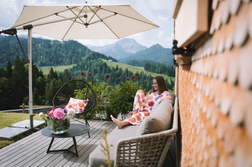 Balkons/terase, Ferienhaus Halwina hideaway in Sibratsgfall