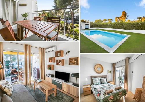 Appart moderne, piscine, parking proche des plages