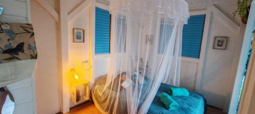 Bungalow Carambole - Bleu des Iles vue mer in Deshaies