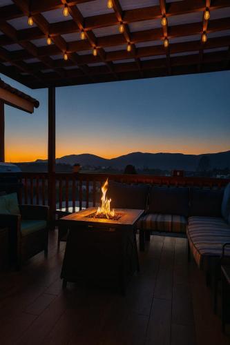 ระเบียง/ชานเรือน, Stellarium Hotel-Valle de Guadalupe in เอนเซนาด้า