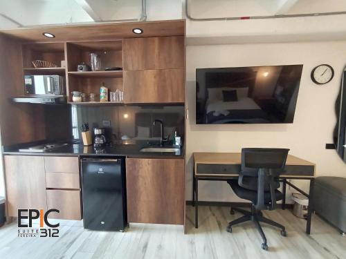 Kitchen, Epic Suite 312 Twin Fam Deluxe Aeropuerto in Olimpica