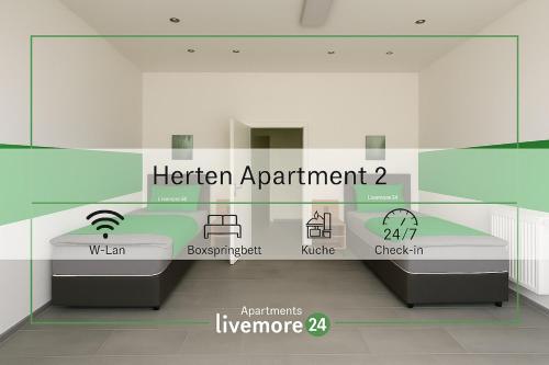 Livemore24 - Apartment 2 in Herten WLAN - Smart-TV - 24-7 Check-in und Küche in Herten, Deutschland