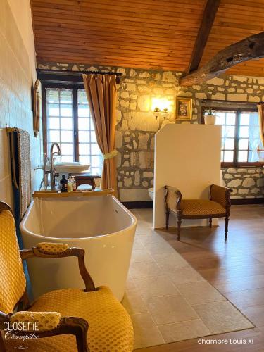 Fürdőszoba, Domaine de la Closerie Champêtre - Chambres d'hôtes (Domaine de la Closerie Champetre - Chambres d'hotes) in Chinon