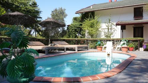 Peldbaseins, Treetops Park Hotel in Göçe