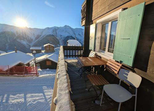 陽台/露台, Imhof Alpine B&B Apartments in 貝特默阿爾