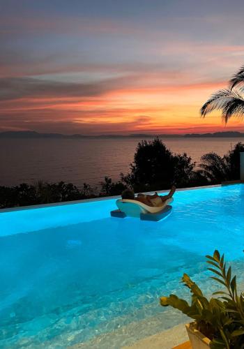 平方米3臥室別墅 (錫高) - 有3間私人浴室 (The Sunny Hill Pool Villa 240° Panoramic Sea Views) in 錫高