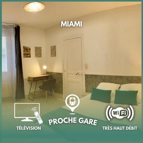 Room Miami Proche Gare 400m - Location saisonnière - Montargis