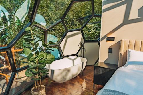 The Dome, Private Pool, Hot tub, Free Standing Bath, Private Game Reserve, Stargazing, Giraffe Tower in Hluhluwe