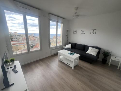 Haut de Monaco - Vue panoramique mer et ville - FE - Location saisonnière - Beausoleil