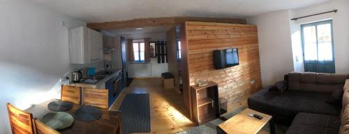 مطبخ, Ferienwohnung alte Dorfmühle (Ferienwohnung alte Dorfmuhle) in Haibach