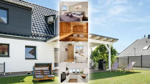 Premium FeelGood Ferienhaus - 212 qm - Sauna, Garten, Terrasse & Grill - Bis zu 13 Gäste - 2 Apartments - ideal für Familien & Gruppen in Schauenburg, Deutschland