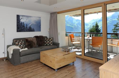 ระเบียง/ชานเรือน, Appartement Rothornblick in ชรอคเคิน