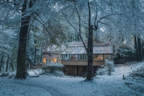 5 Star Luxury Woodland Retreat Sleeps 12 Hot tub Sauna gîte à louer Clapton in Gordano