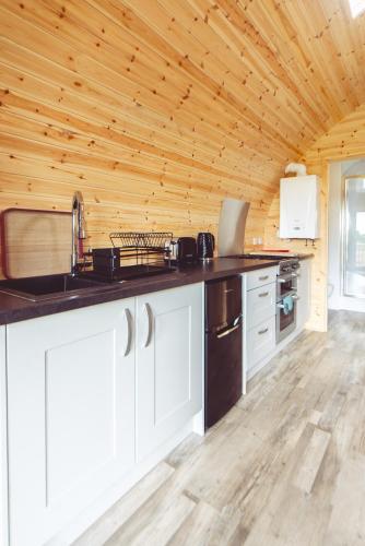 Secluded Countryside Cabins with bookable Sauna, Dark Skies & Stream Fell Farm Hideaway in Great Whittington