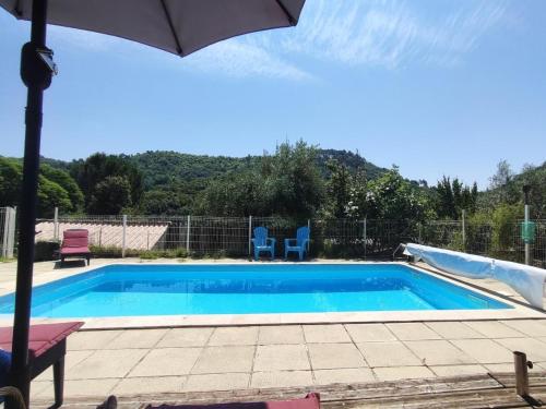 Peldbaseins, Charming holiday home with swimming pool in Saint-Sebastien-d'Aigrefeuille