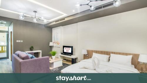 StayShort - Modern Studio Apartment for 4 at Sadaf 8 near The Walk at JBR, Dubaj