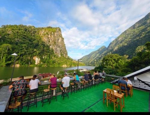 My village river side in Nong Khiaw