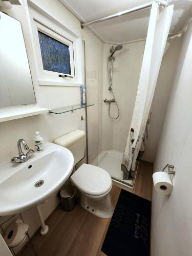 Shower, Tiny house in bos bij Veluwezoom rust en comfort in Hattemerbroek